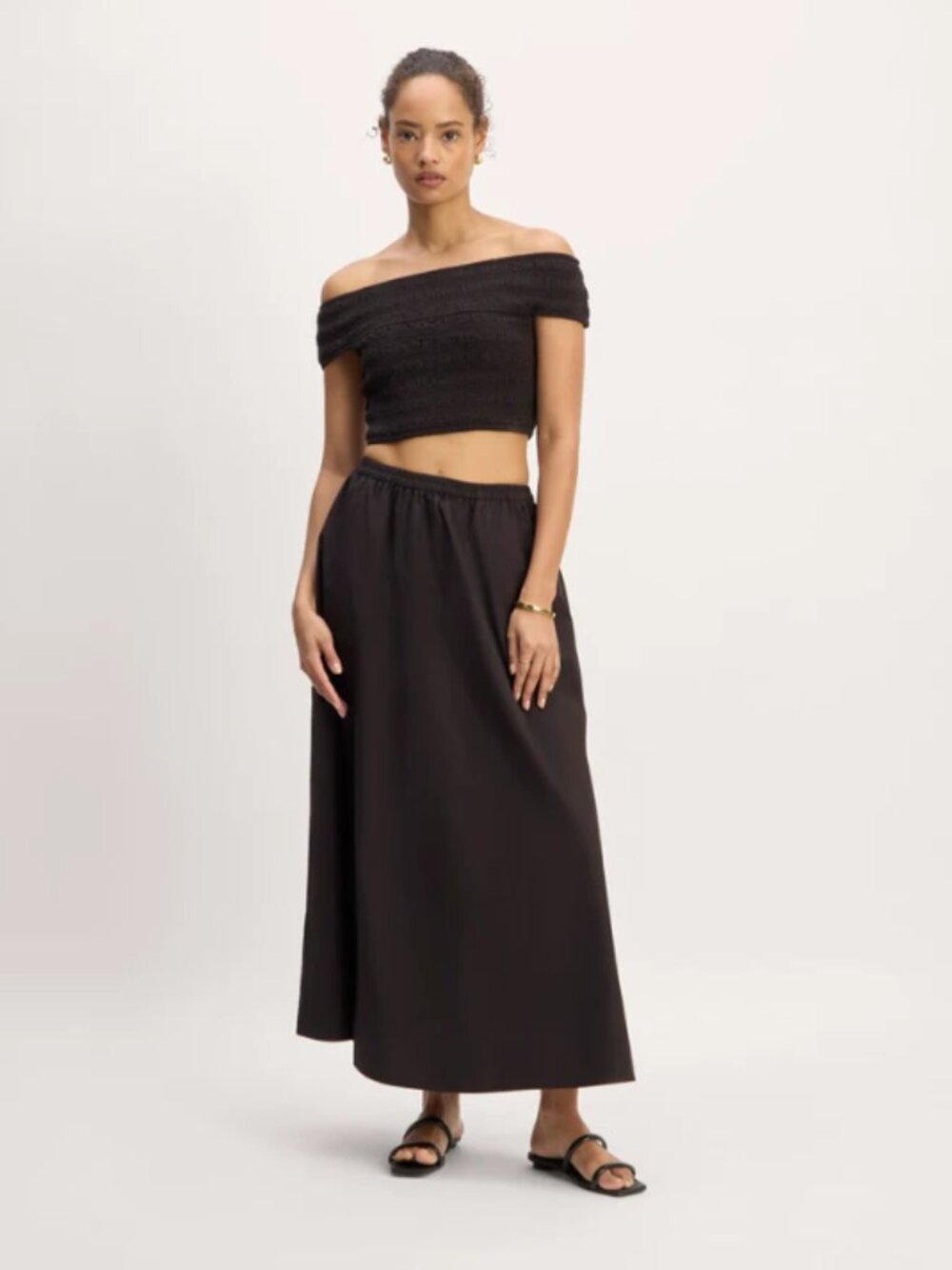 Everlane • The Supima® Pull-On Maxi Skirt, Black